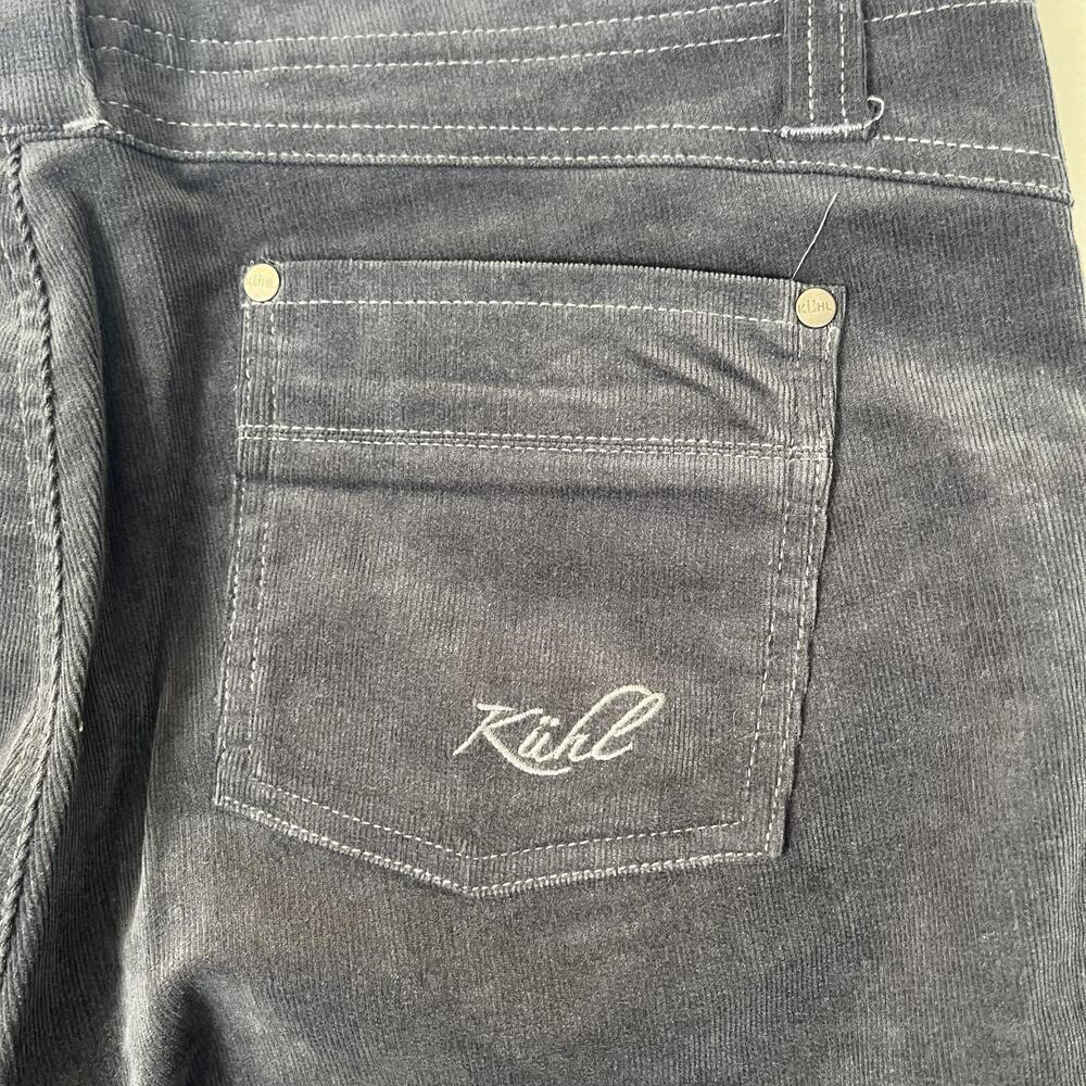 Kuhl Pants Womens 10 Gray Corduroy Chino Straight Leg Stretch Travel Hiking - Picture 8 of 9